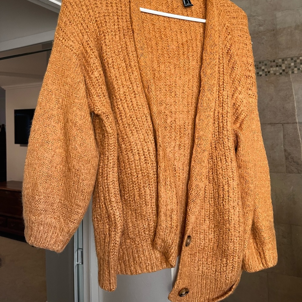 Soft mustard Forever 21 Cardigan